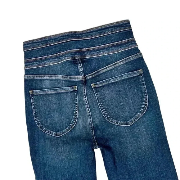 Frame Le Crop Ankle Flare Triple Button High Waist Jeans Size 26 - Picture 3 of 8